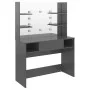 Tocador de maquillaje luces LED MDF gris brillo 100x40x135 cm by vidaXL, Bedroom Dressers - Ref: Foro24-331543, Price: 201,32...