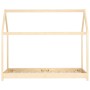 Solid pine wood children's bed frame 80x160 cm by vidaXL, Cribs and beds for children - Ref: Foro24-283347, Price: 144,96 €, ...