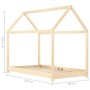 Solid pine wood children's bed frame 80x160 cm by vidaXL, Cribs and beds for children - Ref: Foro24-283347, Price: 144,96 €, ...