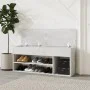 Concrete gray engineered wood shoe bench 105x30x45 cm by vidaXL, Shoe racks and shoe organizers - Ref: Foro24-808760, Price: ...