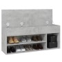 Betongraue Schuhbank aus Holzwerkstoff, 105 x 30 x 45 cm von vidaXL, Schuhregale und Schuhorganisatoren - Ref: Foro24-808760,...