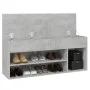 Concrete gray engineered wood shoe bench 105x30x45 cm by vidaXL, Shoe racks and shoe organizers - Ref: Foro24-808760, Price: ...