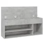 Concrete gray engineered wood shoe bench 105x30x45 cm by vidaXL, Shoe racks and shoe organizers - Ref: Foro24-808760, Price: ...