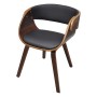 Esszimmerstühle, 4 Stück, gebogenes Holz, braunes Kunstleder von vidaXL, Essstühle - Ref: Foro24-270044, Preis: 672,43 €, Rab...