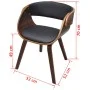 Esszimmerstühle, 4 Stück, gebogenes Holz, braunes Kunstleder von vidaXL, Essstühle - Ref: Foro24-270044, Preis: 717,42 €, Rab...