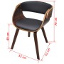 Esszimmerstühle, 4 Stück, gebogenes Holz, braunes Kunstleder von vidaXL, Essstühle - Ref: Foro24-270044, Preis: 672,43 €, Rab...