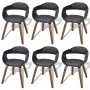 Esszimmerstühle, 6 Stück, gebogenes Holz, schwarzes Kunstleder von vidaXL, Essstühle - Ref: Foro24-271950, Preis: 812,21 €, R...