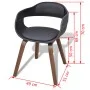 Esszimmerstühle, 6 Stück, gebogenes Holz, schwarzes Kunstleder von vidaXL, Essstühle - Ref: Foro24-271950, Preis: 812,21 €, R...