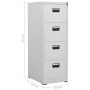 Aktenschrank aus hellgrauem Stahl 46x62x133 cm von vidaXL, Aktenschränke - Ref: Foro24-336279, Preis: 253,69 €, Rabatt: %