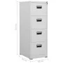 Light gray steel filing cabinet 46x62x133 cm by vidaXL, Filing cabinets - Ref: Foro24-336279, Price: 249,08 €, Discount: %