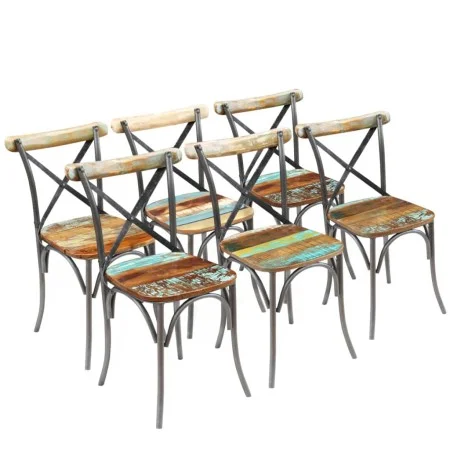 Dining chairs 6 units recycled solid wood by vidaXL, dining chairs - Ref: Foro24-274396, Price: 752,98 €, Discount: %