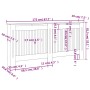 Cubierta para radiador MDF blanco 172 cm