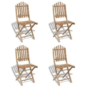 Klappbare Gartenstühle 4 Einheiten aus Bambus von vidaXL, Gartenstühle - Ref: Foro24-271715, Preis: 206,91 €, Rabatt: %