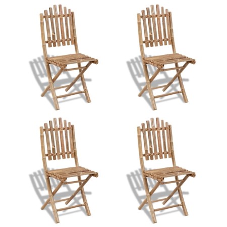 Klappbare Gartenstühle 4 Einheiten aus Bambus von vidaXL, Gartenstühle - Ref: Foro24-271715, Preis: 210,53 €, Rabatt: %