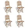 Folding garden chairs 4 units of bamboo by vidaXL, Garden chairs - Ref: Foro24-271715, Price: 209,17 €, Discount: %