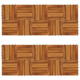 Baldosa de terraza patrón vertical 20 uds madera acacia 30x30cm by vidaXL, Floors and carpets - Ref: Foro24-271790, Price: 76...