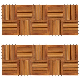 Baldosa de terraza patrón vertical 20 uds madera acacia 30x30cm by vidaXL, Floors and carpets - Ref: Foro24-271790, Price: 78...