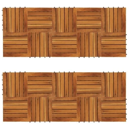 Baldosa de terraza patrón vertical 20 uds madera acacia 30x30cm de vidaXL, Suelos y moquetas - Ref: Foro24-271790, Precio: 76...