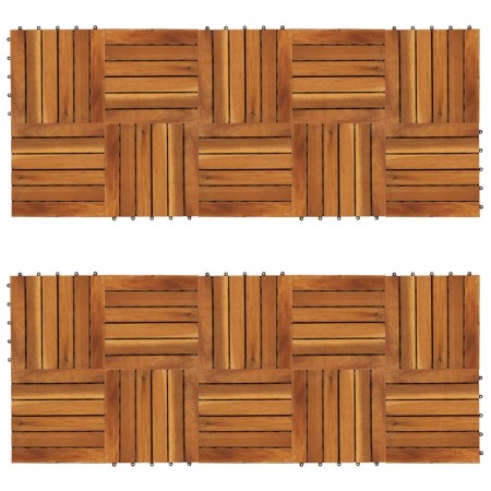 Baldosa de terraza patrón vertical 20 uds madera acacia 30x30cm by vidaXL, Floors and carpets - Ref: Foro24-271790, Price: 78...