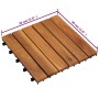 Baldosa de terraza patrón vertical 20 uds madera acacia 30x30cm by vidaXL, Floors and carpets - Ref: Foro24-271790, Price: 78...