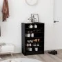 Black plywood shoe cabinet 60x35x92 cm by vidaXL, Shoe racks and shoe organizers - Ref: Foro24-808946, Price: 76,00 €, Discou...