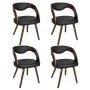 Sillas de comedor 4 uds madera curvada piel sintética marrón de vidaXL, Sillas de comedor - Ref: Foro24-270039, Precio: 548,9...