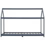 Children's bed frame solid gray pine wood 90x200 cm by vidaXL, Cribs and beds for children - Ref: Foro24-283354, Price: 111,3...