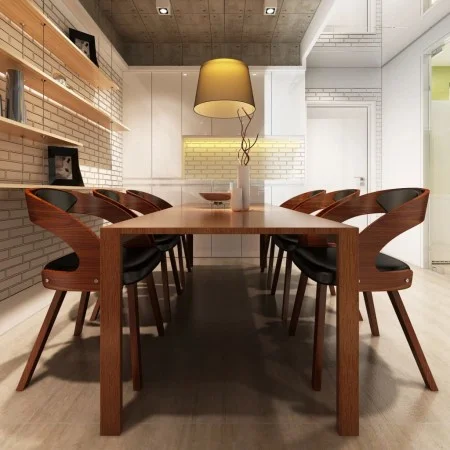 Sillas de comedor 6 unidades cuero sintético marrón de vidaXL, Sillas de comedor - Ref: Foro24-270040, Precio: 882,83 €, Desc...