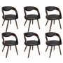 Esszimmerstühle 6 Einheiten braunes Kunstleder von vidaXL, Essstühle - Ref: Foro24-270040, Preis: 864,85 €, Rabatt: %