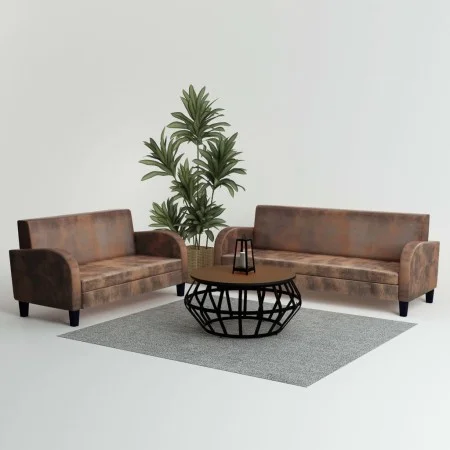 Brown artificial suede 2-piece sofa set by vidaXL, Sofas - Ref: Foro24-275226, Price: 838,29 €, Discount: %