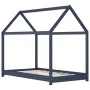 Children's bed frame solid gray pine wood 70x140 cm by vidaXL, Cribs and beds for children - Ref: Foro24-283352, Price: 101,1...