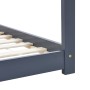 Kinderbettgestell aus massivem, grauem Kiefernholz, 70 x 140 cm von vidaXL, Kinderbetten und Betten für Kinder - Ref: Foro24-...