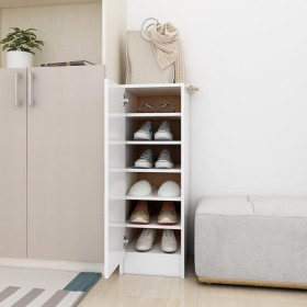 White chipboard shoe rack 32x35x92 cm by vidaXL, Shoe racks and shoe organizers - Ref: Foro24-808972, Price: 62,57 €, Discoun...