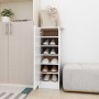 Mueble zapatero de aglomerado blanco 32x35x92 cm