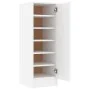 White chipboard shoe rack 32x35x92 cm by vidaXL, Shoe racks and shoe organizers - Ref: Foro24-808972, Price: 62,57 €, Discoun...