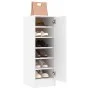 White chipboard shoe rack 32x35x92 cm by vidaXL, Shoe racks and shoe organizers - Ref: Foro24-808972, Price: 62,57 €, Discoun...