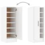 White chipboard shoe rack 32x35x92 cm by vidaXL, Shoe racks and shoe organizers - Ref: Foro24-808972, Price: 62,57 €, Discoun...