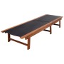 Lounger with table 2 units solid acacia wood and textilene by vidaXL, Loungers - Ref: Foro24-273752, Price: 310,00 €, Discoun...