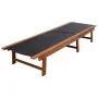 Lounger with table 2 units solid acacia wood and textilene by vidaXL, Loungers - Ref: Foro24-273752, Price: 316,14 €, Discoun...