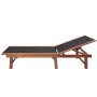 Lounger with table 2 units solid acacia wood and textilene by vidaXL, Loungers - Ref: Foro24-273752, Price: 310,00 €, Discoun...