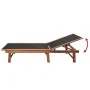 Lounger with table 2 units solid acacia wood and textilene by vidaXL, Loungers - Ref: Foro24-273752, Price: 316,14 €, Discoun...