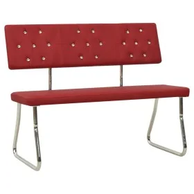 Red synthetic leather bench 110 cm by vidaXL, Dining and kitchen benches - Ref: Foro24-325859, Price: 117,47 €, Discount: %