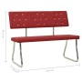 Rote Kunstlederbank 110 cm von vidaXL, Ess- und Küchenbänke - Ref: Foro24-325859, Preis: 119,02 €, Rabatt: %