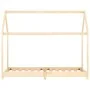 Estructura de cama infantil de madera maciza de pino 90x200 cm de vidaXL, Cunas y camas para niños - Ref: Foro24-283348, Prec...