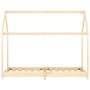 Kinderbettgestell aus massivem Zirbenholz 90x200 cm von vidaXL, Kinderbetten und Betten für Kinder - Ref: Foro24-283348, Prei...