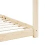 Estructura de cama infantil de madera maciza de pino 90x200 cm de vidaXL, Cunas y camas para niños - Ref: Foro24-283348, Prec...