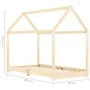 Estructura de cama infantil de madera maciza de pino 90x200 cm de vidaXL, Cunas y camas para niños - Ref: Foro24-283348, Prec...