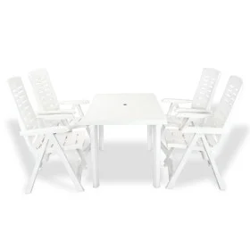 Gartenset 5-teilig aus weißem Kunststoff von vidaXL, Gartensets - Ref: Foro24-275074, Preis: 452,25 €, Rabatt: %