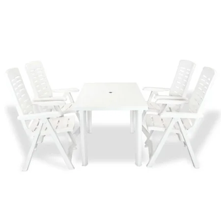 Gartenset 5-teilig aus weißem Kunststoff von vidaXL, Gartensets - Ref: Foro24-275074, Preis: 452,25 €, Rabatt: %