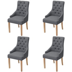 Esszimmerstühle 4 Einheiten aus dunkelgrauem Stoff von vidaXL, Essstühle - Ref: Foro24-274423, Preis: 506,47 €, Rabatt: %
